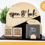 Signo QR personalizable para corte láser - Archivo para negocios y logotipos empresariales.