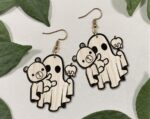 Pendientes de Fantasmas en SVG para Corte Láser - Joyería Espeluznante de Madera - Imagen 7