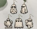 Pendientes de Fantasmas en SVG para Corte Láser - Joyería Espeluznante de Madera - Imagen 4