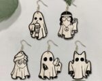 Pendientes de Fantasmas en SVG para Corte Láser - Joyería Espeluznante de Madera - Imagen 3