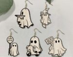 Pendientes de Fantasmas en SVG para Corte Láser - Joyería Espeluznante de Madera - Imagen 5