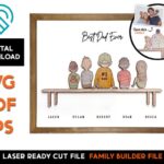 Generador de retratos familiares personalizables para el Día del Padre - SVG para corte láser Glowforge
