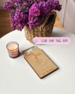Sobre de regalo para dinero para bodas - Archivos SVG, DXF, CDR, EPS, Planos Vectoriales, Descarga Instantánea - Imagen 7