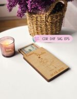 Sobre de regalo para dinero para bodas - Archivos SVG, DXF, CDR, EPS, Planos Vectoriales, Descarga Instantánea - Imagen 2