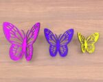 Mariposas 3D: Pack de 9 SVG, DXF, PDF, CDR, AI para Corte Láser y Glowforge - Decoración 1/8" - Imagen 4