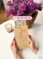 Sobre de regalo para dinero para bodas - Archivos SVG, DXF, CDR, EPS, Planos Vectoriales, Descarga Instantánea - Imagen 4