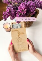 Sobre de regalo para dinero para bodas - Archivos SVG, DXF, CDR, EPS, Planos Vectoriales, Descarga Instantánea