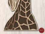 Corte láser 3D de jirafa multicapa - Plantilla mandala para madera contrachapada DXF/SVG CNC - Imagen 6