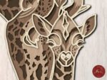 Corte láser 3D de jirafa multicapa - Plantilla mandala para madera contrachapada DXF/SVG CNC - Imagen 3
