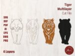 Archivo de Diseño 3D Multicapa Tigre Mandala para Corte Láser CNC - Formatos DXF y SVG - Imagen 2