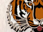 Archivo Digital de Corte Láser 3D de Cabeza de Tigre Multicapa - Plantilla Mandala en DXF y SVG - Imagen 7