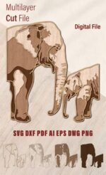 Plantilla 3D de Elefante Mandala para Corte Láser en MDF y Contrachapado - Archivo DXF/SVG - Imagen 7