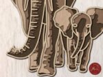 Archivo de Corte Láser 3D Elefante Mandala Multicapa para Madera Contrachapada - Plantillas CNC SVG y DXF - Imagen 6
