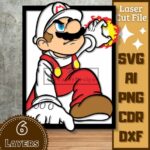 Mario Bros V3 SVG en Capas para Corte Láser | Diseño Vectorial Profesional