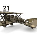 Diseño de archivo cortado por láser de avión biplano 3D - DXF, SVG, AI y CDR para madera - Imagen 8