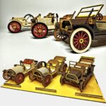 Rompecabezas 3D de coche de madera con corte láser - Planos digitales para aficionados y coleccionistas - Imagen 6