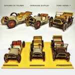 Rompecabezas 3D de coche de madera con corte láser - Planos digitales para aficionados y coleccionistas - Imagen 7