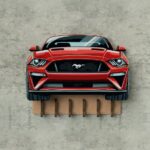 Porta llaves de pared Ford Mustang - Llavero decorativo y funcional para amantes del automóvil - Imagen 3
