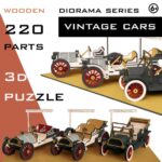 Rompecabezas 3D de coche de madera con corte láser - Planos digitales para aficionados y coleccionistas - Imagen 3