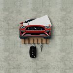 Porta llaves de pared Ford Mustang - Llavero decorativo y funcional para amantes del automóvil - Imagen 5
