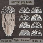 Árbol de la Vida SVG para Macramé | Soporte Decorativo Corte Láser y CNC para Proyectos Creativos