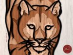 Plantilla de corte láser 3D en capas de puma - Archivos DXF, DWG y SVG para madera contrachapada - Imagen 3