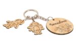 Llavero personalizado para abuela con nietos - Diseño floral cortado a láser - Regalo familiar único - Imagen 5