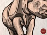 Plantilla de corte láser 3D Rinoceronte en capas para CNC - Archivos DXF, DWG y SVG para madera contrachapada - Imagen 4