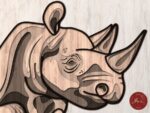 Plantilla de corte láser 3D Rinoceronte en capas para CNC - Archivos DXF, DWG y SVG para madera contrachapada - Imagen 3