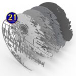 Diseño en 5 Capas Estrella de la Muerte para Corte Láser - Archivos DXF, SVG, AI, CDR - Imagen 6