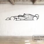 Arte de pared de coche de carreras F1 para corte láser y plasma - Archivo DXF, SVG, EPS descargable