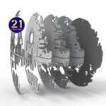 Diseño en 5 Capas Estrella de la Muerte para Corte Láser - Archivos DXF, SVG, AI, CDR - Imagen 2