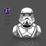 Archivo Cortado por Láser Multicapa Stormtrooper - DXF, SVG, AI, CDR para Decoración y Manualidades