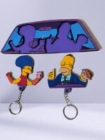 Porta llaves Homero y Marge diseño digital para corte láser personalizado y creativo - Imagen 2