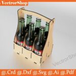Caja de seis pack para papá - Diseño láser SVG, AI, PDF, DXF - Regalo original y divertido