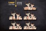 Estatuilla de ciervos SVG para corte láser - Árbol genealógico personalizado y descarga instantánea - Imagen 3
