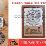 Mapa Multicapa Súper Mario World para Corte Láser - Archivos SVG, DXF, AI, CDR y PDF