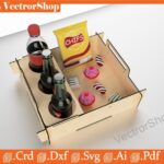 Cesta de Cerveza Corte Láser - Plantillas para Regalos Originales y Eventos - Archivos dxf, ai, pdf, svg