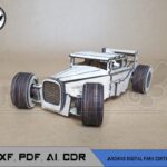 Archivos Ford Hot Rod F1 3mm - Archivos DXF, AI, CDR, PDF, SVG