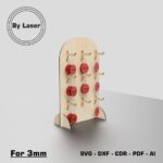 Soporte de exhibición para llaveros | Archivos para corte láser Glowforge - Imagen 4