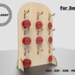 Soporte de exhibición para llaveros | Archivos para corte láser Glowforge