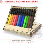 Estuche de bolígrafo de madera para corte láser SVG y DXF - Patrón Glowforge y PDF opcional