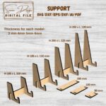 Soporte de pantalla SVG para libros y fotos - Archivo láser DXF para Glowforge y corte preciso