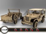 Archivos Jeep CJ5 3mm para corte láser - DXF, AI, CDR, PDF, SVG - Imagen 2