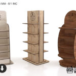 Soportes de Exhibición Laser Cut SVG para 3-5 Estantes | Diseño Personalizado y Funcional