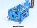 Caja Decorativa para Joyería - Archivo de Corte Láser Digital en DXF, AI y PDF, Plantillas 3mm