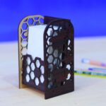 Tarjetero elegante de madera 3mm - Diseño digital para corte láser DXF SVG AI PDF