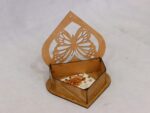 Caja de madera en forma de corazón con mariposa para corte láser - Archivos DXF y CNC Multicapa - Imagen 4