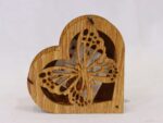 Caja de madera en forma de corazón con mariposa para corte láser - Archivos DXF y CNC Multicapa - Imagen 7