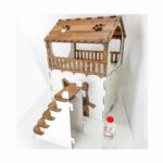 Casa para gatos de corte láser 2 niveles - Plantilla CNC dxf, cdr, ai y pdf para mascotas - Imagen 8